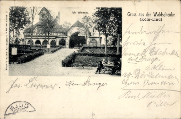 Postcard Lind Cologne on the Rhine, Waldschenke