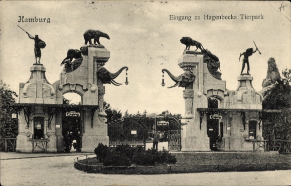 Hamburg Eimsbüttel Stellingen, Hagenbeck Zoo, entrance