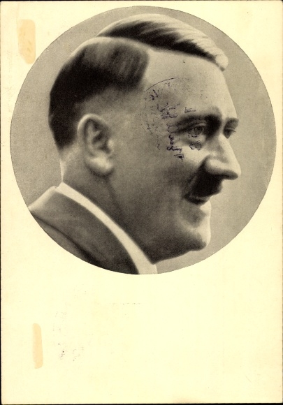 Postcard Führer and Reich Chancellor Adolf Hitler, portrait, Men of the Time No. 91