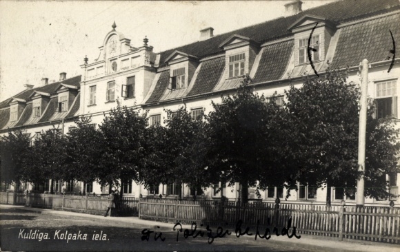 Postcard Kuldīga Goldingen Latvia, Kolpaka iela