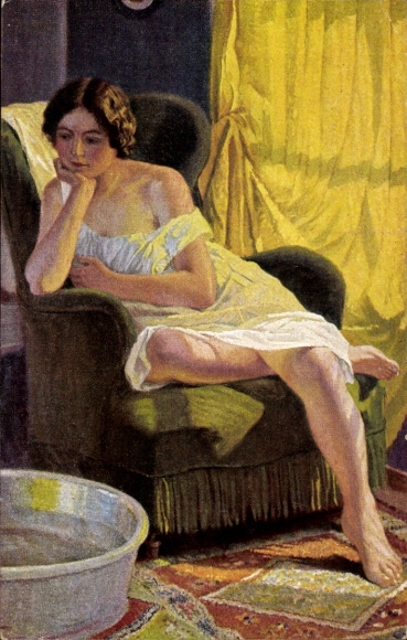 Artist Postcard Zopf, C., In the morning