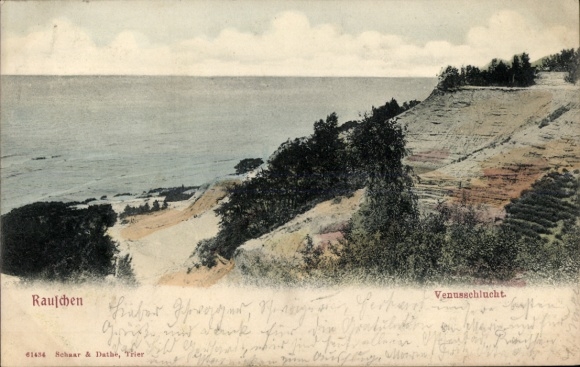 Postcard Swetlogorsk Baltic Sea resort Rauschen East Prussia, Venus Gorge