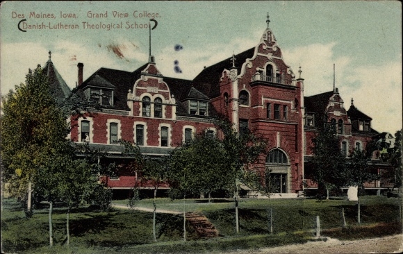 Postcard Des Moines Iowa USA, Grand View College (Danish Lutheran Theological School)