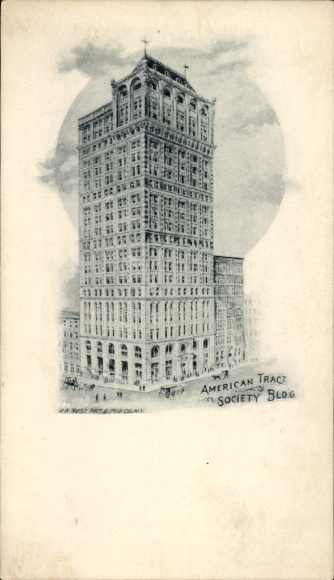 Postcard New York City USA, American Tract Society