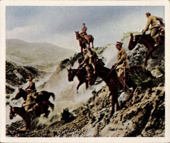 Collector's picture The post-war period No. 133, January 1929, war in the Chaco area, Bolivian cavalry