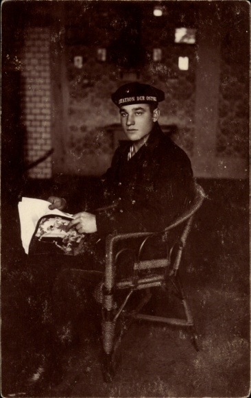 Photo of a German marine in uniform, Reichswehr