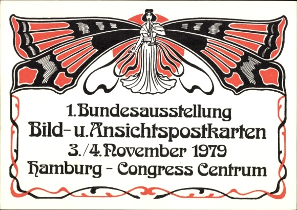 Butterfly AK 1st Federal Exhibition Picture and View PCs November 1979, Hamburg