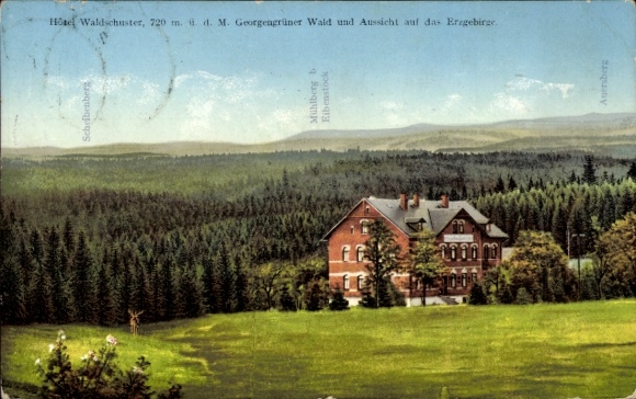 Postcard Georgengrün Auerbach im Vogtland, Hotel Waldschuster, Erzgebirge
