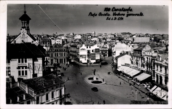 Postcard Constanța Konstanza Romania, Piata Ovidiu