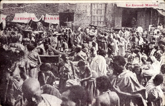 Postcard Ethiopia, Grand Marche