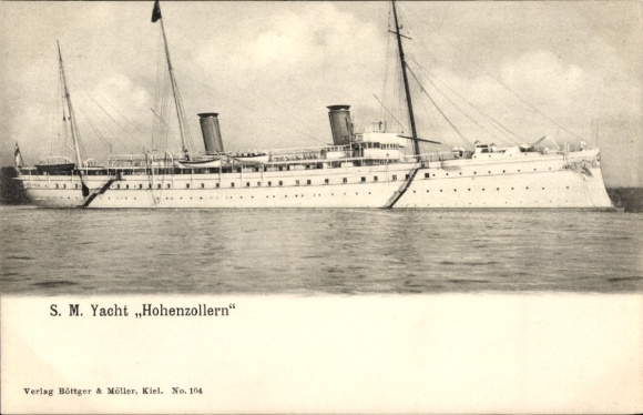 Postcard SM Yacht Hohenzollern