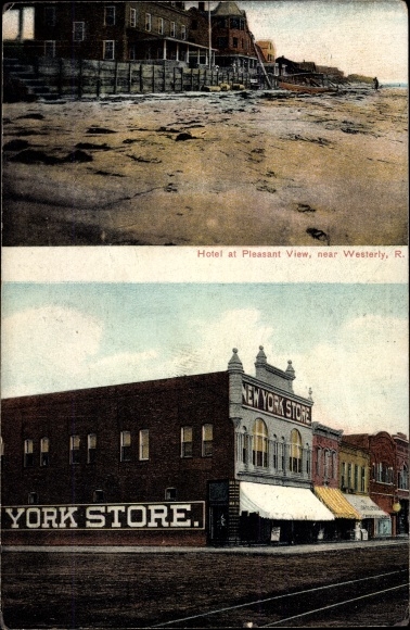 Postcard Rhode Island USA, Hotel at Pleasant View, near Westerly, New York Store