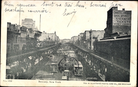 Manhattan, New York City, USA, street view, railway, 1898