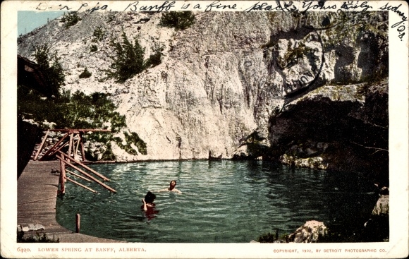 Postcard Banff Alberta Canada, Lower Spring