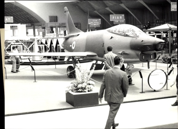Photo Turin Air Show, Italian Fiat G91Y fighter-reconnaissance aircraft
