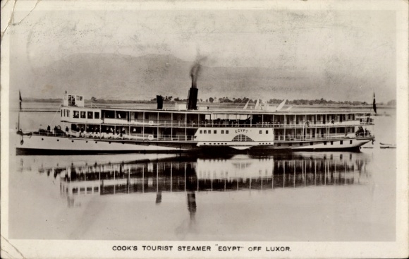 Postcard Cook's Tourist Steamer Egypt, Luxor