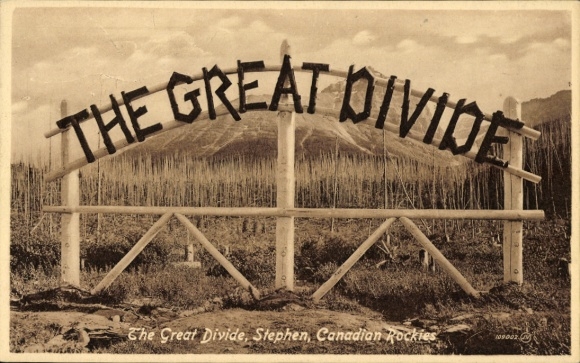 Postcard Mount Stephen British Columbia Canada, Canadian Rockies, The Great Divide