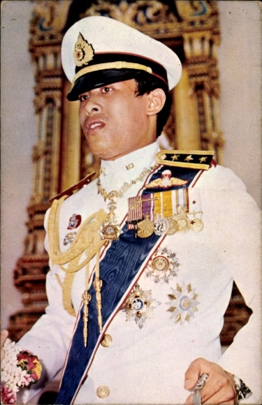 PC Thailand, Crown Prince Vajira Long Korn, portrait in uniform, medal
