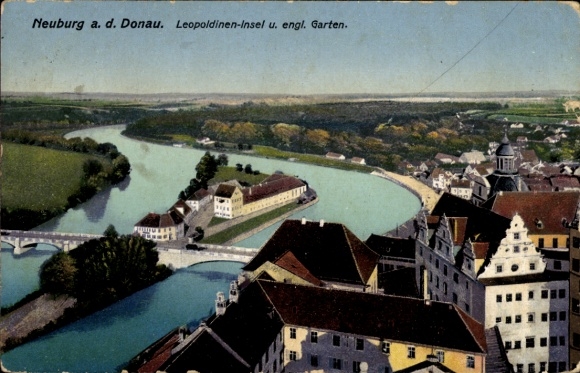 Neuburg an der Donau, Upper Bavaria, Neuburg an der Donau, Leopoldinen Island, English Garden, Fl