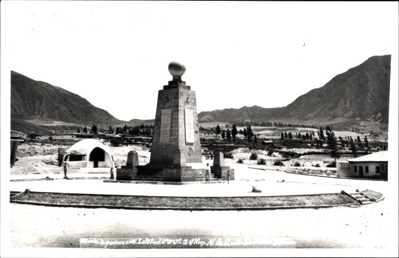 Postcard Quito Ecuador, Mitad del Mundo, monument
