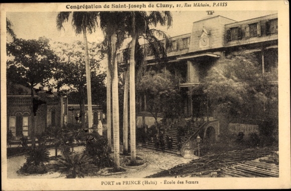 Postcard Port au Prince Haiti, School of the Sisters