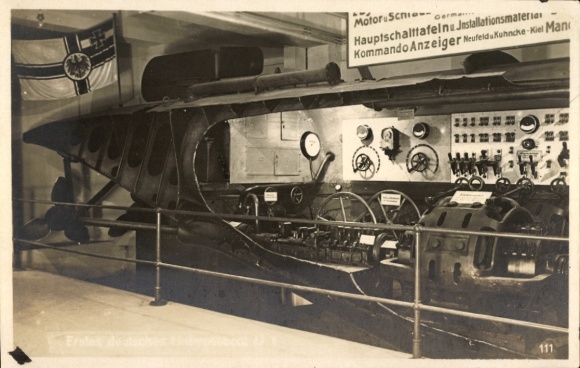 Postcard First German submarine U1, Deutsches Museum