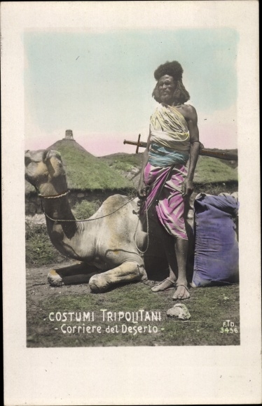 Postcard Tripoli Tripoli Libya, Tripoli Italiana, Corriere del Deserto