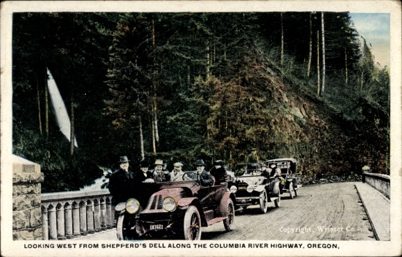 Postcard Vanport Oregon USA, Shepperd's Dell, Columbia River Highway