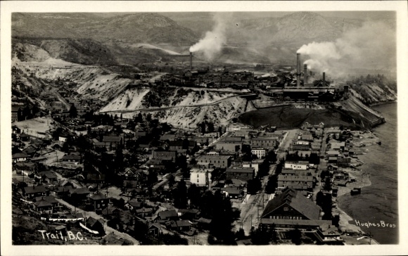 Postcard Trail British Columbia Canada, aerial photo