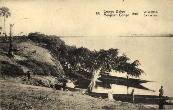Postal stationery PC Buli DR Congo Zaire, Le Lualaba, river section
