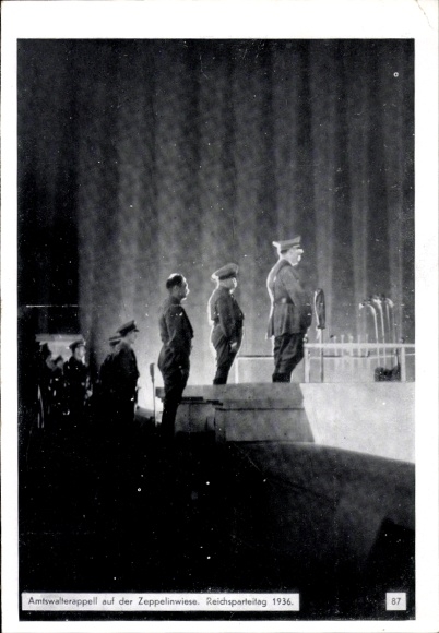 Postcard Nürnberg, Reichsparteitag 1936, Amtswalterappell, Adolf Hitler ...