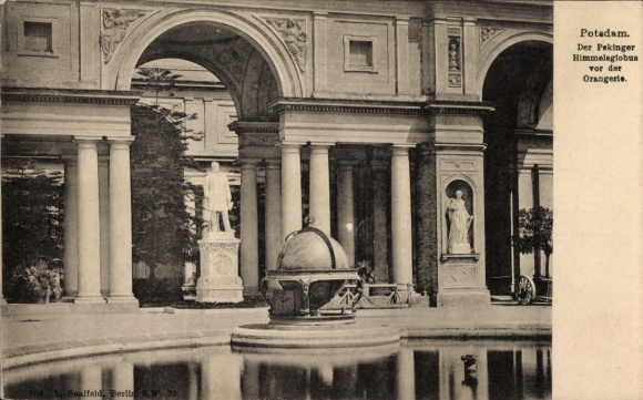 Potsdam Sanssouci, Peking Celestial Globe, Orangery, Statue, Water Basin