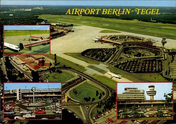 Postcard Berlin Reinickendorf Tegel Airport