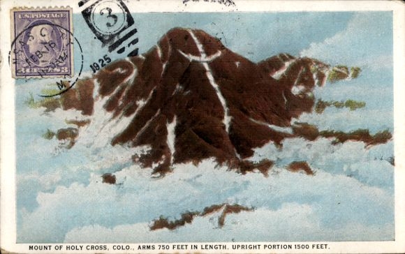 Postcard Colorado USA, Mount of Holy Cross