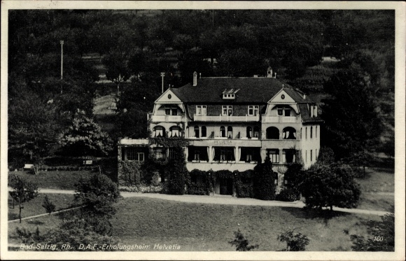 Postcard Bad Salzig Boppard im Rhein Hunsrück Kreis, DAF Erholungsheim ...