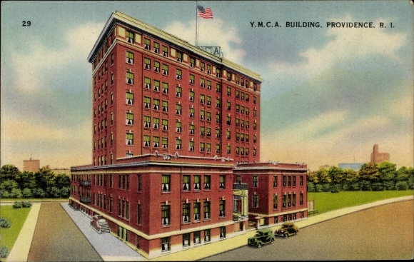 Postcard Providence Rhode Island USA, YMCA building