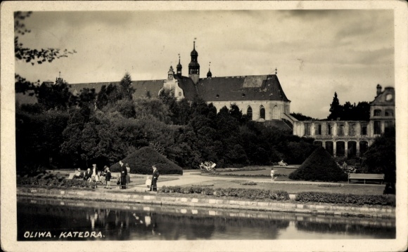 Postcard Oliva Gdańsk Danzig Cathedral