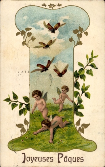 Happy Easter, angels, maybugs