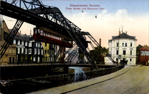 Barmen Airport Wuppertal, Clefer Street, Gemarker Ufer, Suspension Railway