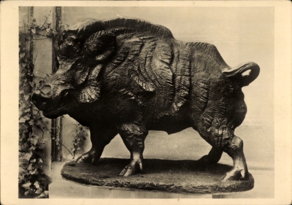 Postcard Wiener Künstlerhaus, Prof. Fritz Bahn, Wildsau