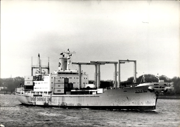 Photo Postcard Orient Overseas Line, cargo ship