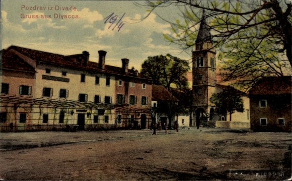 Postcard Divaca Divacca Slovenia, local area