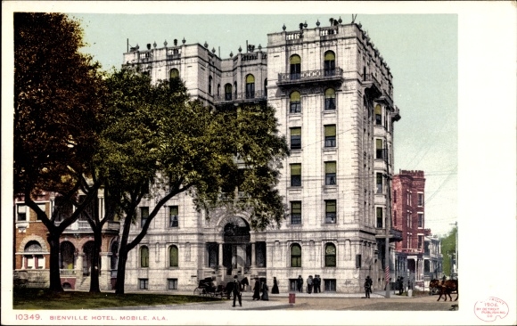 Postcard Mobile Alabama USA, Bienville Hotel