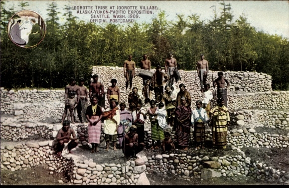 PC Seattle Washington USA, Igorotte Tribe, Alaska Yukon Pacific Exposition 1909