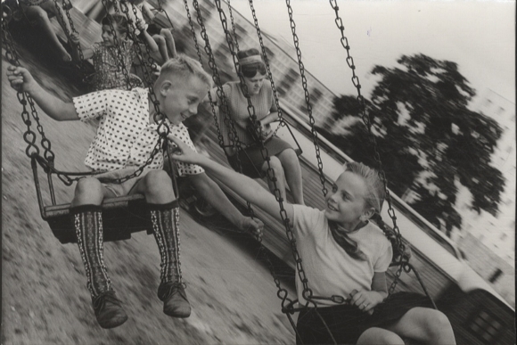 Original photo by Hans-Joachim Spremberg, funfair in Schwedt, around 1967