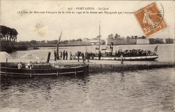 CPA Port Louis, Ile Maurice, Le Quai, steamer