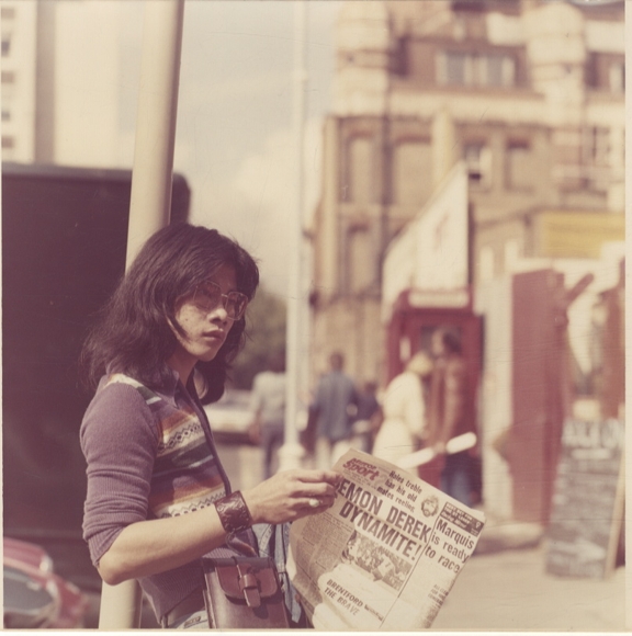 Original photo by Hans-Joachim Spremberg, Northern Ireland, Glasgow, street scene, young man, circa 1976