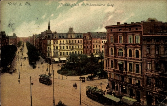 Cologne (Köln am Rhein, Köln a. Rh., Rudolfsplatz, Hohenzollern Ring, trams)