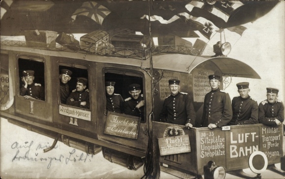 Photo: Postcard Munster Heidekreis, Munsterlager military training area, German soldiers in uniform, airfield
