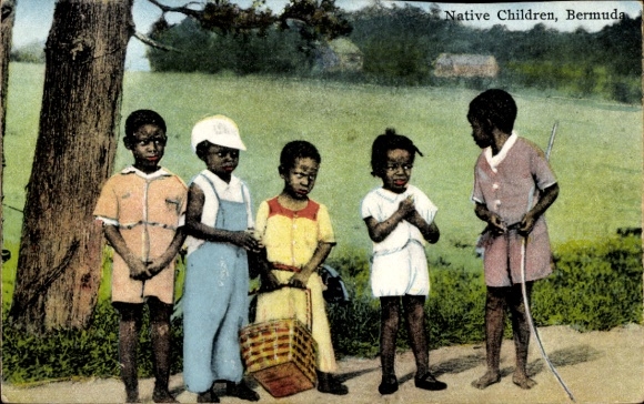Postcard Bermuda, Native Children